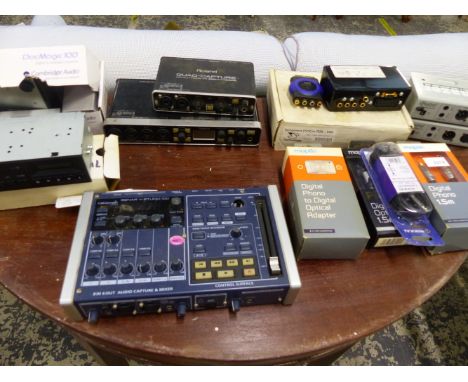 A ROLAND 'CAKEWALK' SONAR V-STUDIO 100, TWO ROLAND QUAD CAPTURE UNITS, RADIAL PHAZER UNITS, CAMBRIDGE AUDIO DAC MAGIC 100, ET