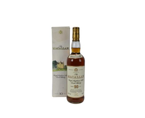 One bottle, The Macallan, Single Highland Malt Scotch Whisky, 10 years old, 40%, 70cl, circa 1990s
