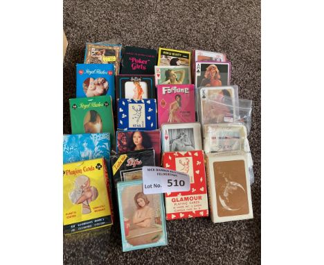 Collectables : Playing Cards - vintage adult glamour card sets 1960s onwards, great conditions inc Stag, World Beauty etc (21