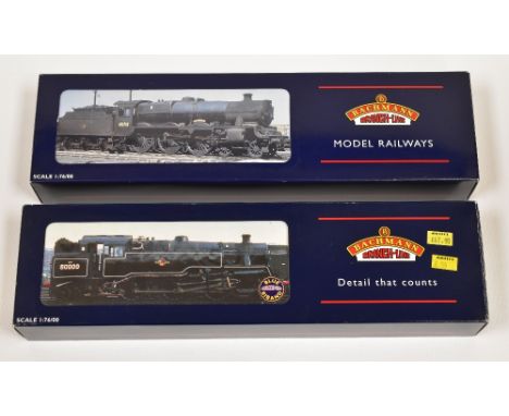 TWO BACHMANN 00 GAUGE LOCOMOTIVES; 1. Standard Class 4MT Tank 80002 BR Lined Black L/Crest (32-354) 2. Jubilee 45697 'Achille