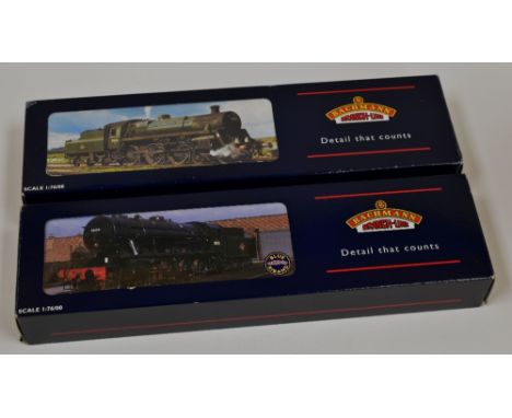 TWO BACHMANN 00 GAUGE LOCOMOTIVES; 1. Standard 4MT 75065 BR Lined Black E/Emblem BR18 Tender Weathered (31-108) 2. WD 2-8-0 A
