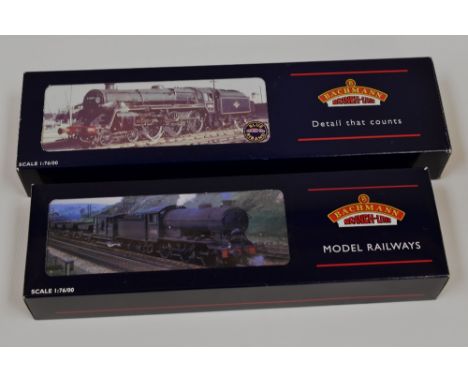 TWO BACHMANN 00 GAUGE LOCOMOTIVES; 1. J39 64841 BR Black L/Crest Stepped Tender Weathered (31-864) 2. Standard Class 5MT 7306