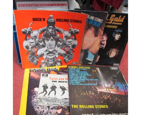 Vinyl LP's- A collection to include Rock 'n' Rolling Stones (Aus import), Rolled Gold, Bowie 'Pin-ups', 'The Man Who Sold The