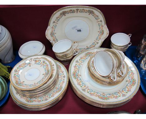 Aynsley Bone China Tea Service, "Henley" pattern.