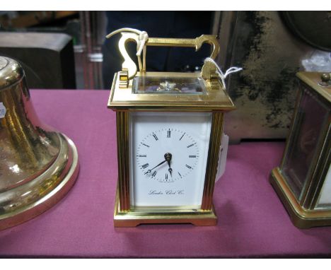 London Clock Co. Brass Carriage Clock, (Made in England). 