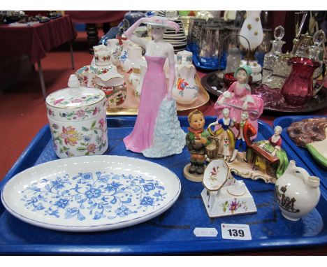 Coalport Figurine, "Silken Lady", Doulton "Bo Peep" HN 1811, Goebel "Village Boy", Minton "Haddon Hall", "Shalimar" and other