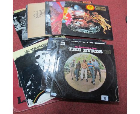 The Byrds 'Mr Tambourine Man', mono, textured orange label with '33' print (not 33 1/3), The Byrds 'Dr Byrds and Mr Hyde', Th