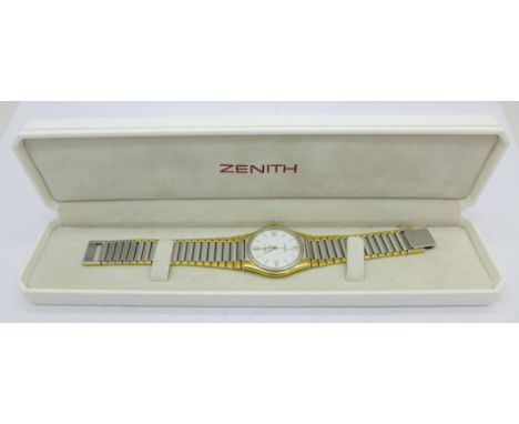 A Zenith quartz wristwatch, boxed with paperwork