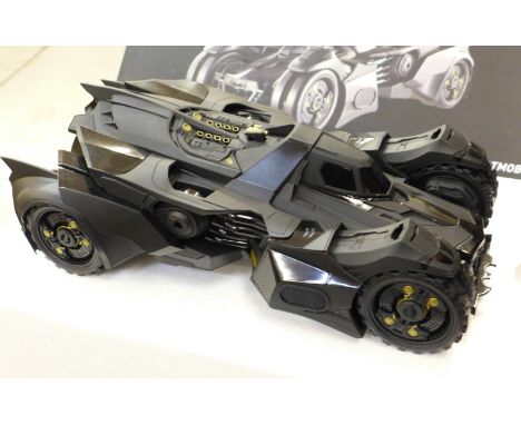 A Hot Wheels Elite Batman Arkham Knight Batmobile, 1:18 scale, boxed