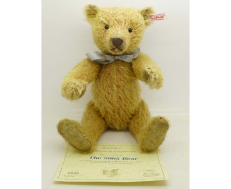 A Steiff Teddy bear, The 2005 Bear, with certificate