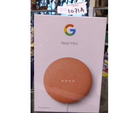 New and sealed coral Google nest mini 2nd generation. P&amp;P Group 1 (£14+VAT for the first lot and £1+VAT for subsequent lo