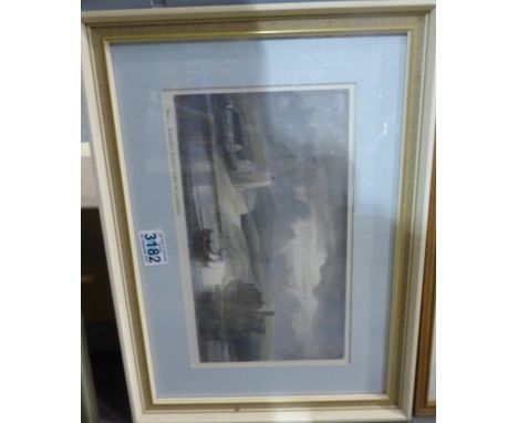 William Gawin Herdman (1805 - 1882): lithograph, earliest known view of Liverpool (plate I), 30 x 18 cm . Not available for i