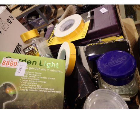 Mixed tool and garden accessories including a garden light, dent puller etc. Not available for in-house P&amp;P 