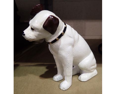 Cast iron Nipper The Dog money box, H: 12 cm. P&amp;P Group 1 (£14+VAT for the first lot and £1+VAT for subsequent lots) 