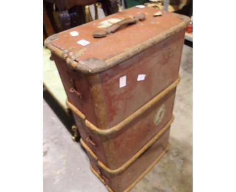 Large wood bound cabin trunk. Not available for in-house P&amp;P 