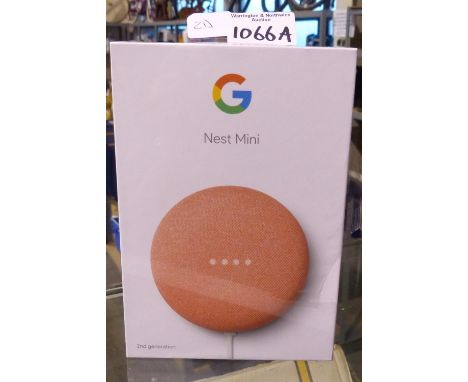 New and sealed coral Google Nest Mini, second generation. P&amp;P Group 1 (£14+VAT for the first lot and £1+VAT for subsequen