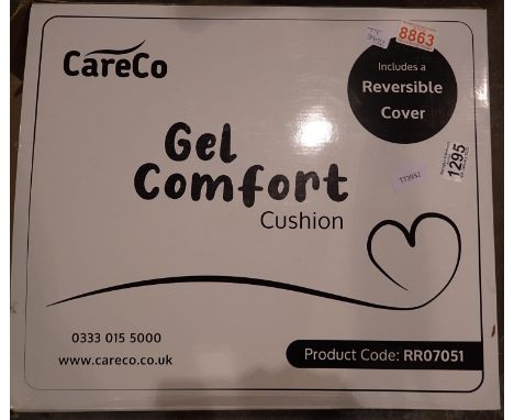 Boxed Careco gel comfort cushion. P&amp;P Group 2 (£18+VAT for the first lot and £3+VAT for subsequent lots) 