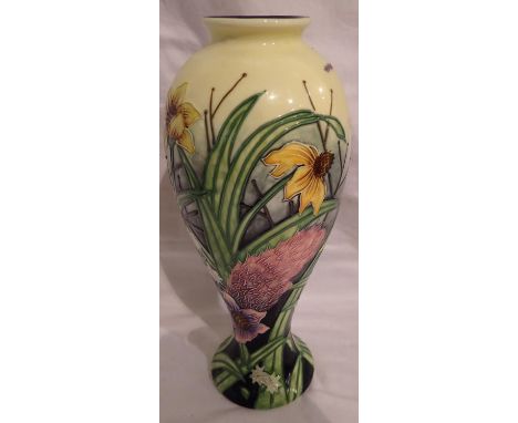 Old Tupton Ware tube lined vase, H: 27 cm. P&amp;P Group 3 (£25+VAT for the first lot and £5+VAT for subsequent lots) 