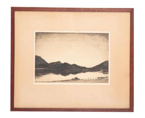 KENNETH HOLMES (1902-1994) 'Derwentwater'signed in pencil lower right, etching, 26cm x 37cm