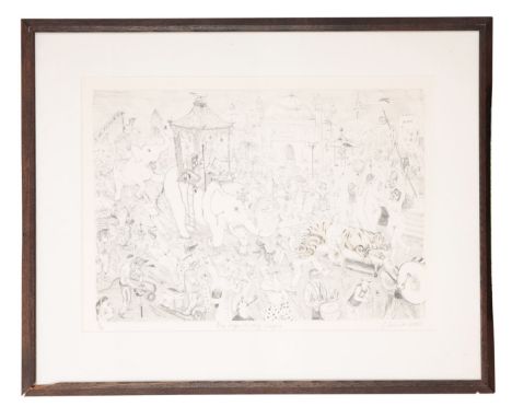 *CHRIS ORR (b. 1943) 'My tiger is only sleeping' signed, dated 1997, titled and numbered 5/20 in pencil to the margin, lithog