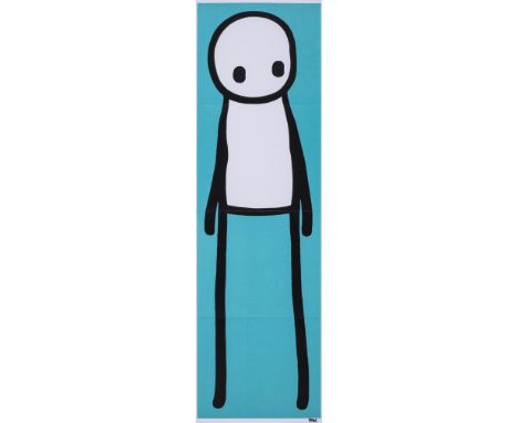δ STIK (b.1979)Standing Figure (Teal)Offset lithograph printed in colours, 2015, signed in black ink, with full margins 755 x