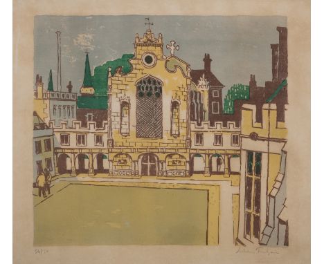 δ Julian Trevelyan (1910-1988)Peterhouse College, Cambridge Lithograph printed in colours, 1959-60, signed in pencil, numbere