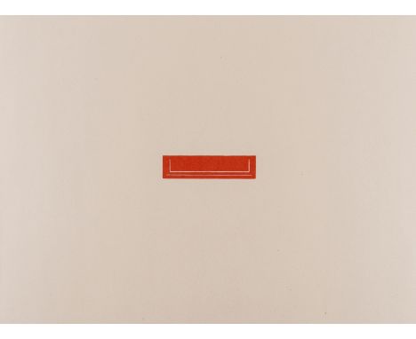 Fred Sandback (1943-2003)UntitledOffset lithograph printed in colours, 1976, a proof before the text, on smooth wove paper, w