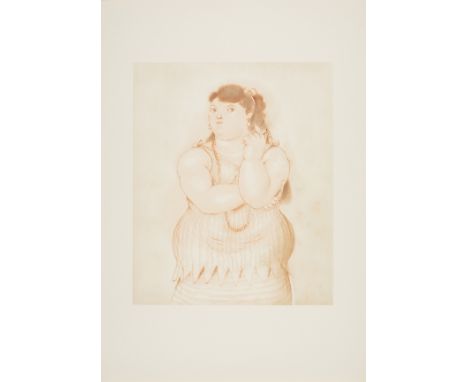 Fernando Botero (b.1932)Mujer FumandoLithograph printed in colours, 1965, an unsigned proof aside from the edition of 150, on