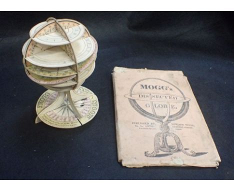 MOGG'S DISSECTED GLOBE, PUBLISHED MARCH 1ST 1812 BY EDWD. MOGG twelve interlocking sections contained in  original slipcase, 