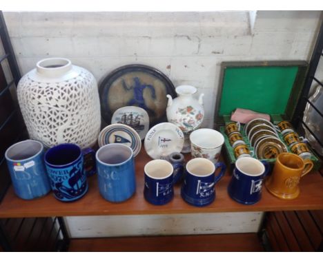 THREE VINTAGE 'MEDWAY WEEK' COMMEORATIVE TANKARDS circa 1960s and similar ceramics