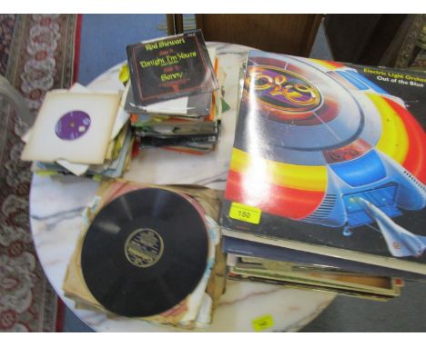 A mixed selection of LPs and singles to include Electric Light Orchestra, Elton John, George Benson, Billy Joel, Lonnie Doega