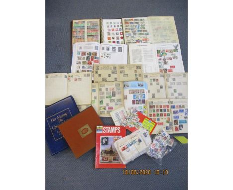 12 Commonwealth and World stamp albums and 2 stamp books, 84 First Day Covers, a 1985 Queen Mother collection, 28 Post Office