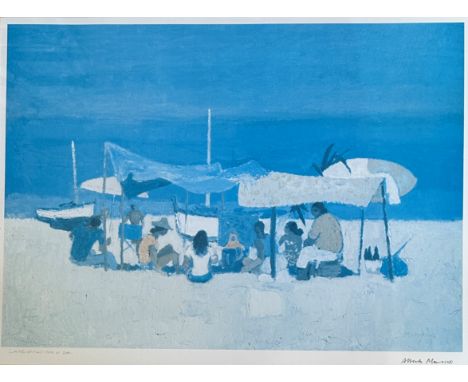 Alberto Morocco OBE FRSA FRSE RSW RGI LLD Scottish (1917-1998) Sunday on the Beach, limited edition print, one of three hundr