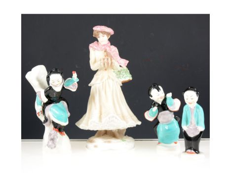 A collection of Royal Worcester ladies, comprising limited editions 'Spring' (2298/7500) and 'Autumn' (2115/7500), 'Summer' a
