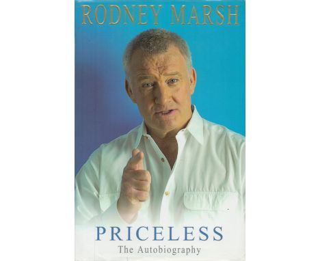 Football Former England Star Rodney Marsh Signed Autobiography Hardback Book Titled Priceless. Signed on title page in blue b