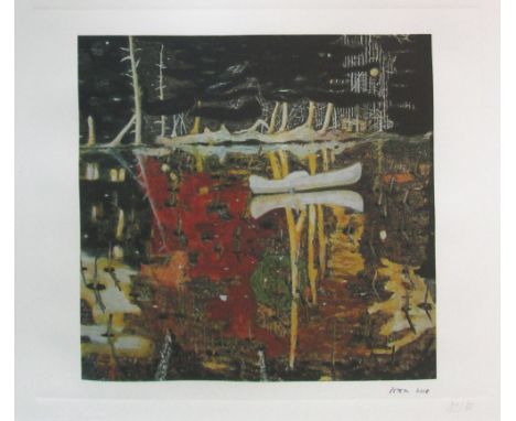 PETER DOIG (Scottish, b. 1959), 'Swamped', lithograph in colours, 26cm x 34cm, watermarked, numbered 42/100, limited edition 