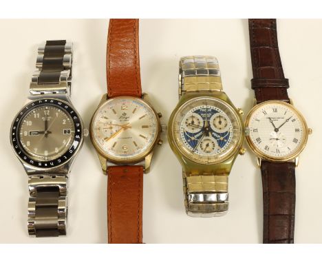 Vier heren horloges Lings, Frederique Constant en Swatch [4]