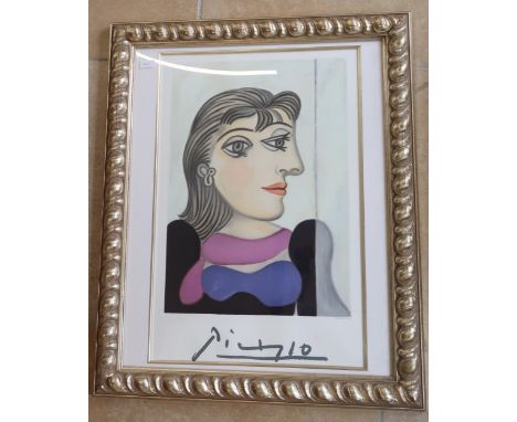 Pablo Picasso, 'Buste de Femme au Foulard Mauve', Picasso estate Lithograph. 68cm x 42cm. 