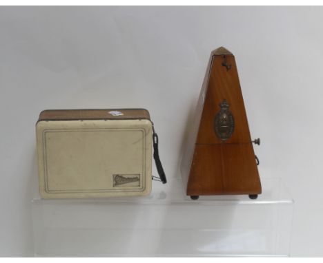 A Swiss metronome and a vintage G Marconi Marconiphone radio (2).