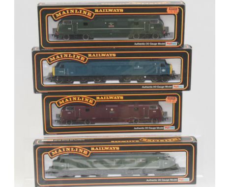 A collection of Mainline Railways OO gauge model locomotives to include a Type 4 B-B Diesel Hydraulic locomotive B.R. maroon 