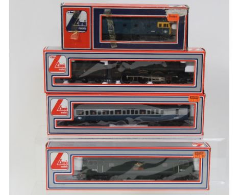 A collection of Lima OO gauge locomotives to include green Diesel Locomotive 205135 MWG, Intercity carriage numbered 205147 M