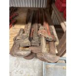 Lot of 6: Extra Heavy Duty Large Pipe Wrenches