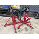 Lot of 2: Central Hydraulics 2200 Lb. Capacity 2-Stage Transmission Jack Stands
