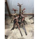 Lot of 6 Adjustable Pipe Stands