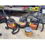 Lot of 4: (3) Ridgid Assorted Models, Blower Vac, NXT, Wet/Dry (1) Bucket Head Vac Powered