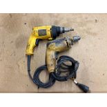 Lot of 2: (1) DeWalt DW257 Drywall Screwdriver, (1) 3/8" VSR Drill