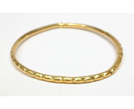 21ct gold bangle approx 8.3gm   Condition Report   Click here for further images, condition, auction times & delivery costs