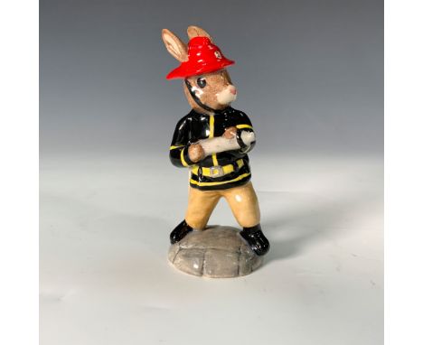 This Royal Doulton Bunnykins figurine, titled "American Firefighter" (DB268), was issued in 2002 as a limited edition of 2,00