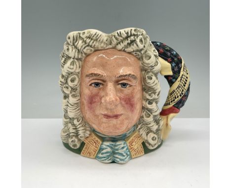 Royal Doulton large character jug featuring Handel, model number D7080. Designed by Stanley James Taylor, this piece was rele