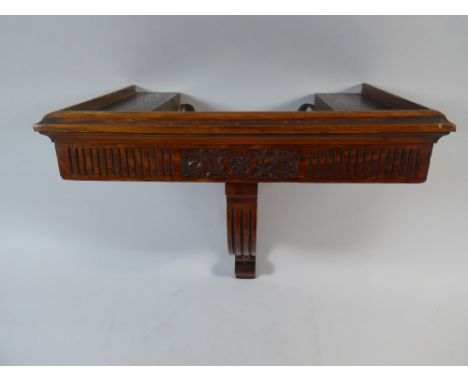 An Edwardian Oak Clock Wall Bracket 34x23x28cm